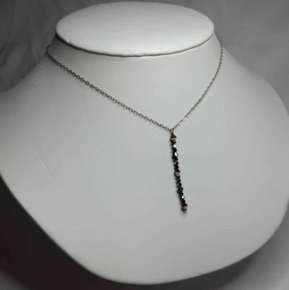 Sterling Silver Crystal Chain Necklace